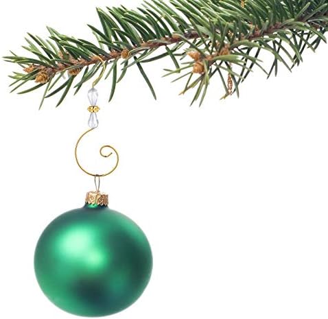Ripeng 36 Pieces Hook Ornament Acrylic Wire Hook Decoration for Tree Hanger, Home Decor, 4 Styles (Gold,Transparent Bead) - Image 3