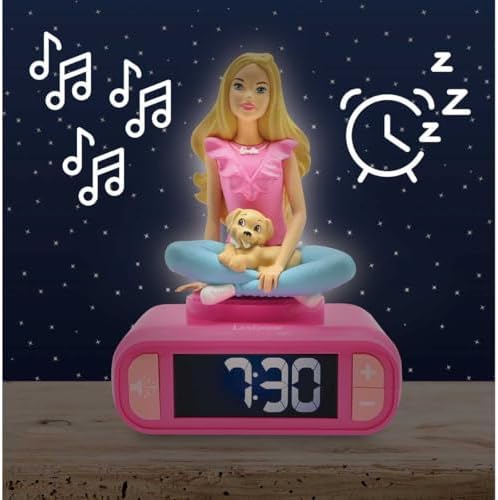 LEXiBOOK, Barbie Nightlight Alarm Clock, RL800BB - Image 2