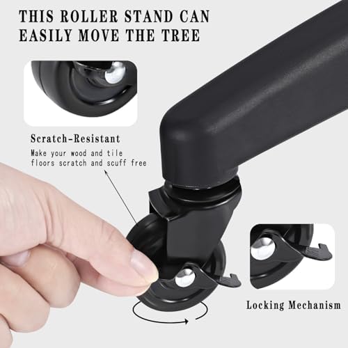 Rolling Christmas Tree Stand Suitable for Artificial Christmas Trees Up to 7.5 Feet - Image 3