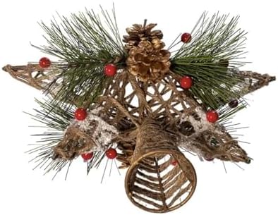 Kurt Adler 11-Inch Natural Star with Pinecones Treetop - Image 5