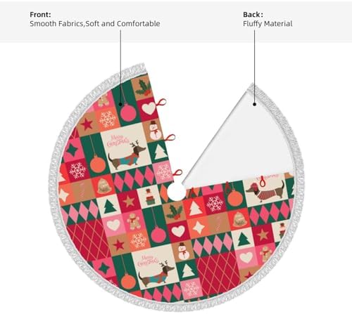 Dachshunds Christmas Tree Skirt 36 Inch - Image 6