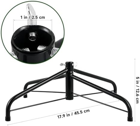 BESTYASH 45cm Christmas Tree Stand Christmas Decoration 4 Foot Artificial Tree Folding Metal Iron Holder Base Bracket (Blackish Green) - Image 3