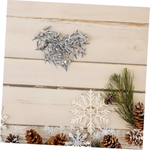 VOSAREA 100pcs Flower Clips Clips for Holiday Decorations Wreaths and Ornaments Easy to Use for Poinsettia Tree and Garland Decor - Image 7