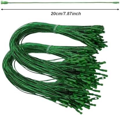 Vaveren 200 Pieces Christmas Hooks Hanger String Precut Ropes Snap Fastener Secure Ornament Attachment Polyester Suitable for Tree Decoration Holiday, Green - Image 3