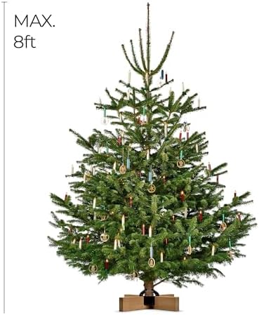 Krinner Christmas Tree Kopenhagen - Oak Brown Stand - Original Single Cable Operation, Holds up to 8 ft Live Trees - Foot Pedal Setup - 4 Solid Steel Stabilizing Feet, German Made - Image 2