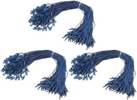 PATIKIL Christmas Ornament Hooks, 300 Pcs LED String Light Hanging Cable Holiday Decor Gift Tag Hanger with Snap Lock for Valentine's Halloween, Dark Blue by PATIKIL