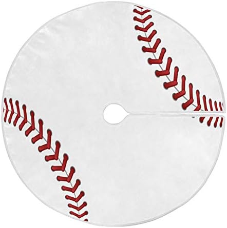 Blueangle 35.4 Inch Baseball Laces Christmas Tree Skirt Christmas Ornaments Home Decor Party Decorations by Blueangle