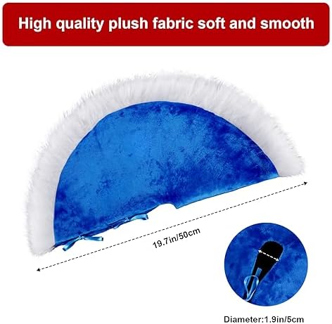 Mudder 19.7 Inch Christmas Tree Skirt,Blue and White - Image 2