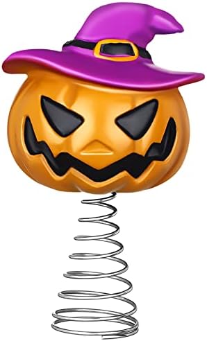 Queekay 4 Inch Halloween Tree Decorations Mini Pumpkin Tree Topper by Queekay