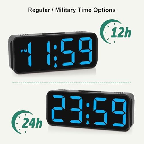 Peakeep Small Digital Alarm Clock Battery Operated for Bedrooms Travel - Image 6