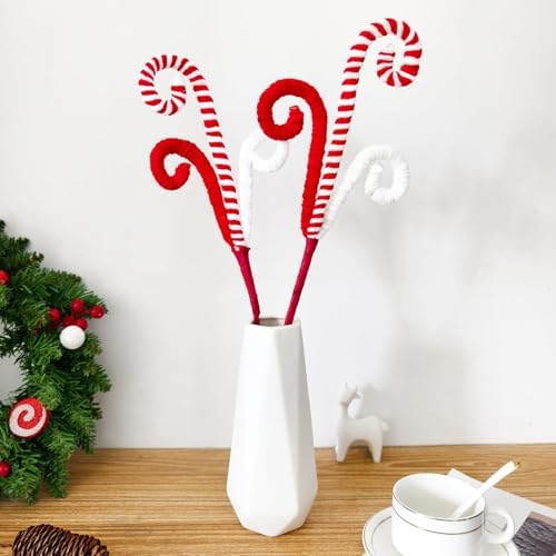 12 Pcs Candy Cane Christmas Decorations, Christmas Tree Picks, 17 Inch Red and White Christmas Ornaments for Christmas Tree Topper Filler, Big Large Ornaments Grinchs Candyland Xmas Decorations - Image 6