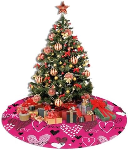 Happy Valentine's Day Tree Skirt Christmas Tree Ornaments Tree Skirt for Christmas Decoration 30" - Image 4