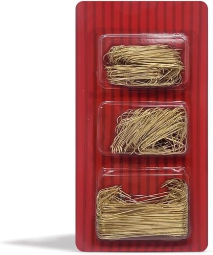 Ornament Hooks ?€? Bexter 300 Pack Gold Metal Wire Hooks for Christmas Tree Decoration and Hanging, Holiday Decorating Hooks (Gold) (Happy Holidays!) - Image 3