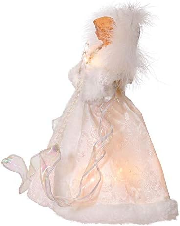 Kurt S. Adler 10-Inch UL 10-Light White Angel Treetop - Image 3
