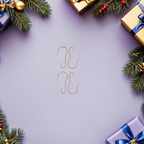 200pcs Golden Metal Ornament Hooks for Christmas Tree Decorations - Image 6