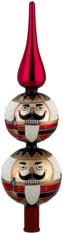 Kurt Adler Un-Lit Glass Nutcracker Finial Treetop - Image 2