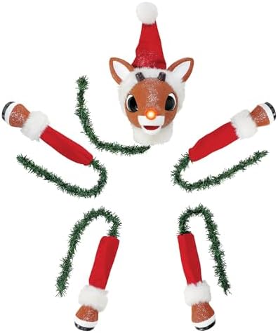 Department 56 Possible Dreams Rudolph The Red-Nosed Reindeer in a Cinch Lit Tree Topper Set, 8 Inch, Multicolor by Department56
