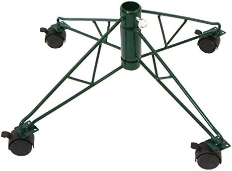 Green Metal Rolling Christmas Tree Stand for 6.5' - 7.5' Artificial Trees by Northlight