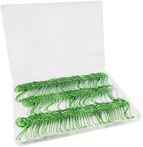 TIHOOD 200PCS 2inch Ornament Hooks, Christmas Ornament Hangers, Christmas Tree Hanger Baubles Ball Metal Hooks Xmas Decoration S Hooks (Green) - Image 4