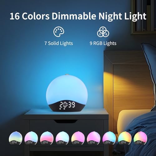 EASYERA Sunrise Alarm Clock Sound Machine, 26 Soothing Sounds - Image 6