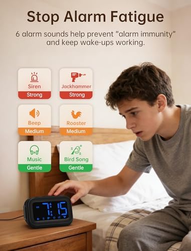 AuroraCalm Extra Loud Alarm Clock: 115dB On-Time Wake-Up - Image 3