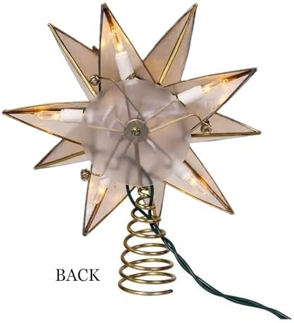 Kurt Adler 10-Light LED 15PT Gold Sputnik Capiz - Image 2