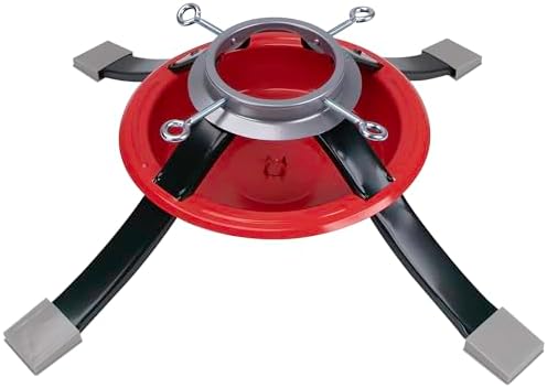 Northlight Live Christmas Tree Metal Stand - 27" - Red and Green - Image 7