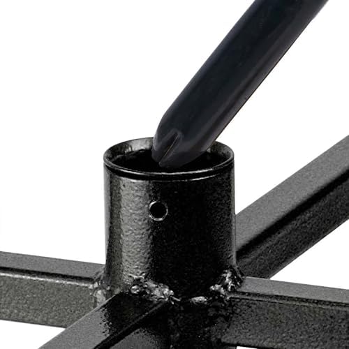 Black Metal Rolling Artificial Christmas Tree Stand - for 6' - 9' Trees - Image 5
