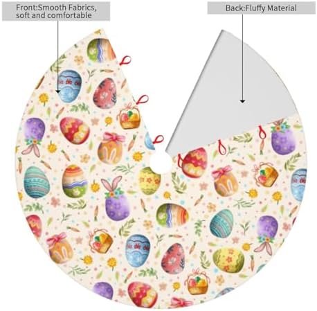 Easter Tree Skirt, Easter Decor Christmas Tree Skirts Holiday Party Mat Ornaments Tree Decorations 30" - Image 3