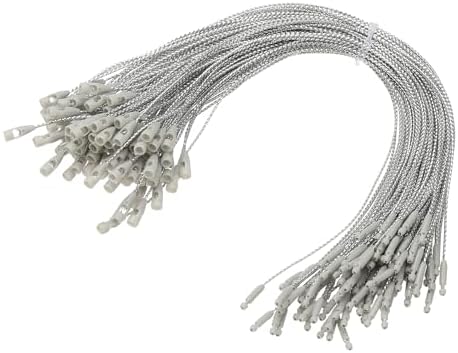 PATIKIL Christmas Ornament Hooks, 100 Pcs LED String Light Hanging Cable Holiday Decor Gift Tag Hanger with Snap Lock for Valentine's Halloween, Silver by PATIKIL