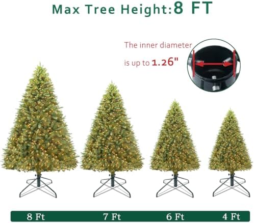 Elfjoy Christmas Tree Stand 19.7 inches Iron Metal Bracket Rubber Pad with Thumb Screw (50cm) - Image 3