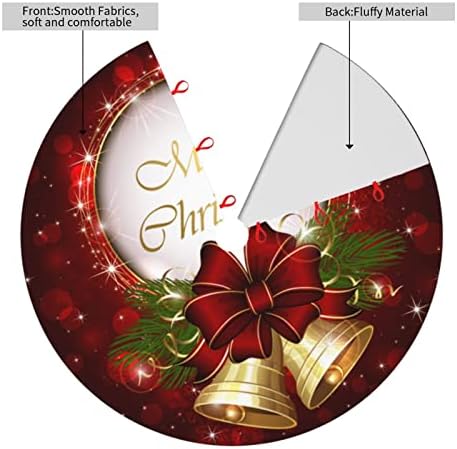 Christmas Tree Skirt Merry Christmas Bell Snowflake 48 Inch for Xmas New Year Nightmare Before Christmas Decorations Lobby Home - Image 2