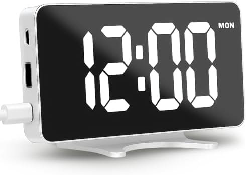 Digital Alarm Clock for Bedroom Dimmable Dual Desk Clock for Heavy Sleepers by Unknown