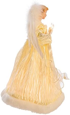 Kurt Adler 10-Light Ivory Angel Treetop, 12-Inch - Image 3
