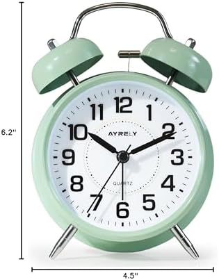 AYRELY?? Super Loud Twin Bell Alarm Clock for Heavy Sleepers,4.5 Inch - Image 6