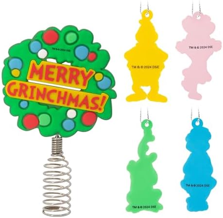 Hallmark Grinch Mini Christmas Tree Topper and Ornaments, Set of 5 - Image 6
