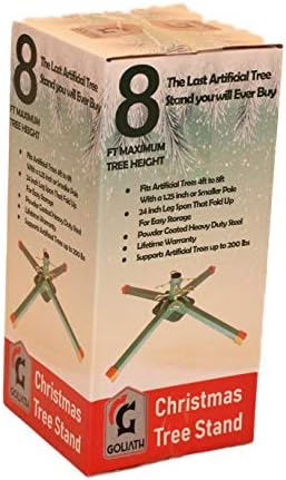 Goliath Welded Steel Artificial Christmas Tree Stand for Artificial Trees 4 to 8 Foot with a 1.25 inch Diameter Pole or Less (Max 8 Foot) - Image 6