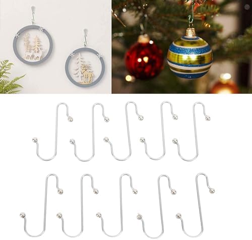 Syrisora S Shape Hooks Christmas Ornament,100pcs Stainless Steel Hooks Multipurpose Hanging S Shape Hooks Decoration Hangers for Christmas Tree Ornament - Image 2