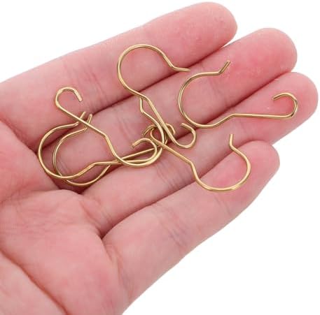 NUOBESTY 200pcs Christmas Ornament Hooks, Golden Metal Hangers - Image 4