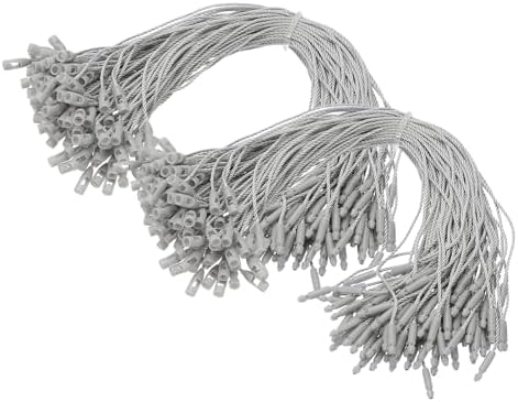 PATIKIL Christmas Ornament Hooks, 200 Pcs LED String Light Hanging Cable Holiday Decor Gift Tag Hanger with Snap Lock for Valentine's Halloween, Gray by PATIKIL