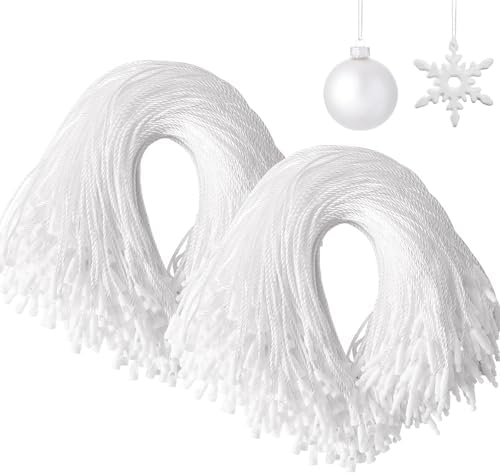 JUNEBRUSHS 600PCS White Halloween Ornament Hooks Ornament Hangers with Snap by JUNEBRUSHS