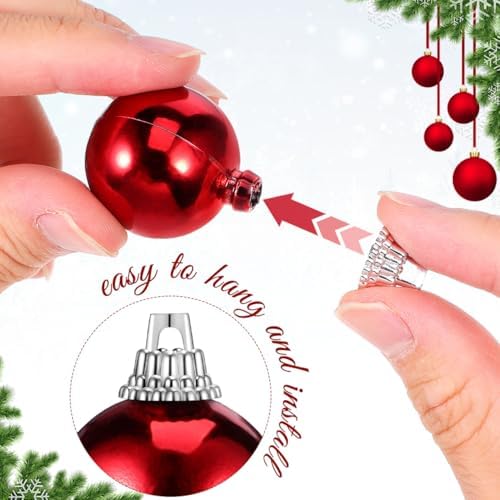 IMIKEYA 200pcs Round Christmas Ornament Caps Replacement Silver Removable Metal Hangers Caps DIY Xmas Ball Parts for Porcelain Ceramic Glass Christmas Ornaments 1.3cm - Image 5
