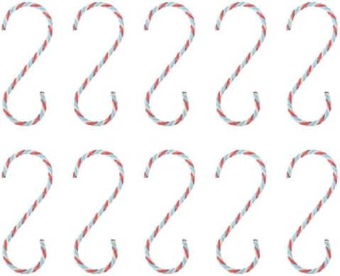 Christmas Ornament Hanging Hooks Multi-Functional Iron and PVC Stocking Hangers 10pcs with Easy Installation for Stockings and Bags for Christmas Party and Holiday Decorating by ADOCARN