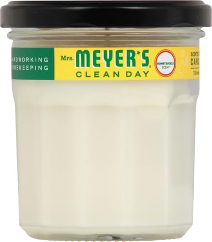 MRS. MEYER'S CLEAN DAY Soy Aromatherapy Candle,35 Hour Burn Time,Made with Soy Wax and Essential Oils,Honeysuckle,7.2 Oz,(Pack of 6)