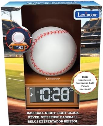 LEXiBOOK, Baseball Nightlight Alarm Clock, RL800BL - Image 3