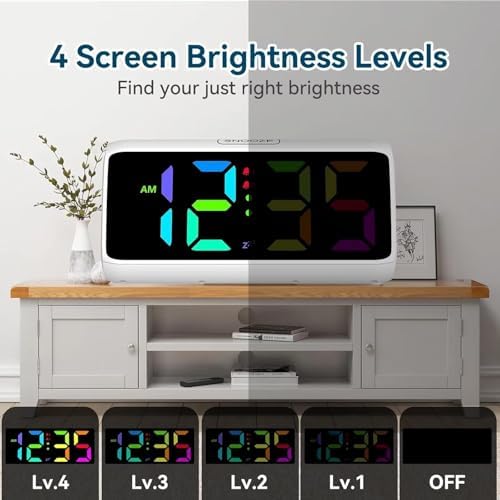 Netzu Loud Alarm Clock for Heavy Sleepers White - Image 6