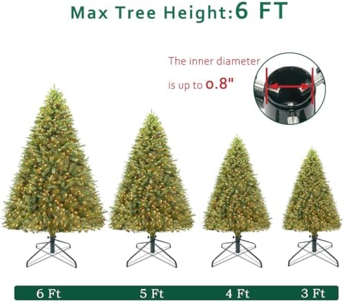 ELFJOY Christmas Tree Stand 17 inches Iron Metal Bracket Rubber Pad with Thumb Screw (43cm) - Image 4