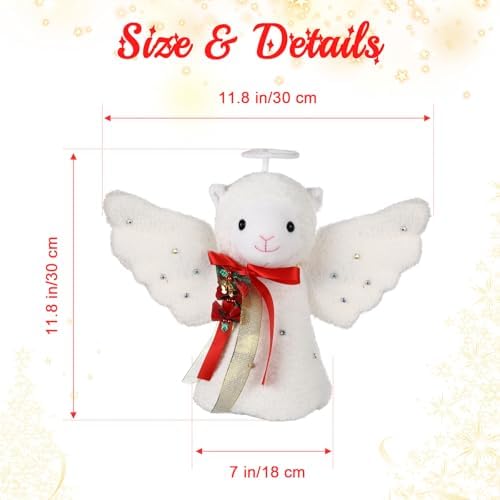 Beeveer Llama Christmas Tree Topper LED Lighted Angel Wings Decoration - Image 2