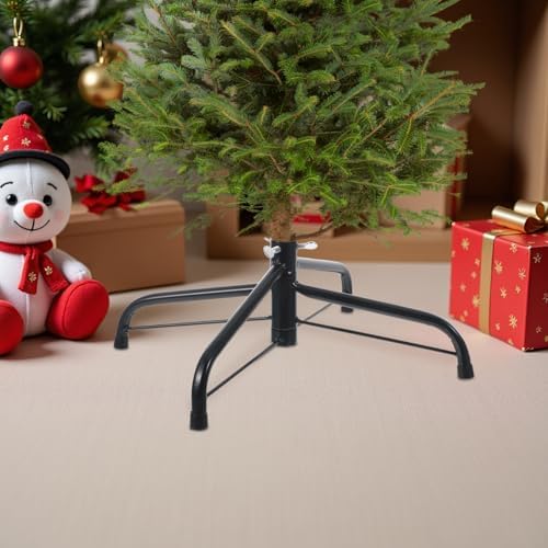 BESTYASH Christmas Tree Stand Folding Metal Base Holder for Artificial Trees up to 4 Feet Portable Iron Holder for Indoor Holiday Decoration - Image 3