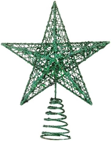 BinaryABC Iron Christmas Tree Star Topper,20cm Glittering Tree Topper by BinaryABC